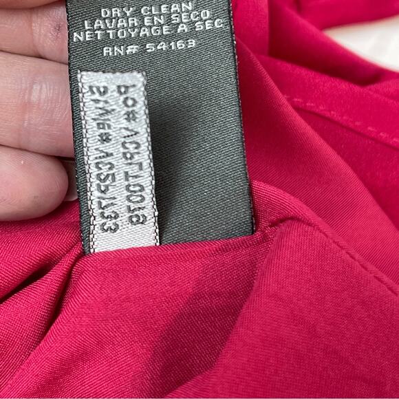 Vince Camuto Pink Silky Dress Layered Front Pleats Size 14 - Picture 14 of 14